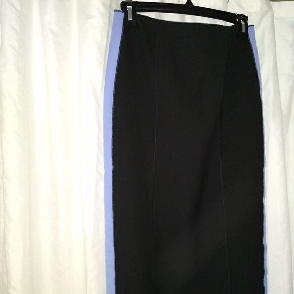 Amanda Wakeley Sz 6 black/blue pencil skirt - Picture 9 of 11